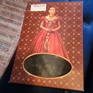 Regal Red Gown with Gold Accents